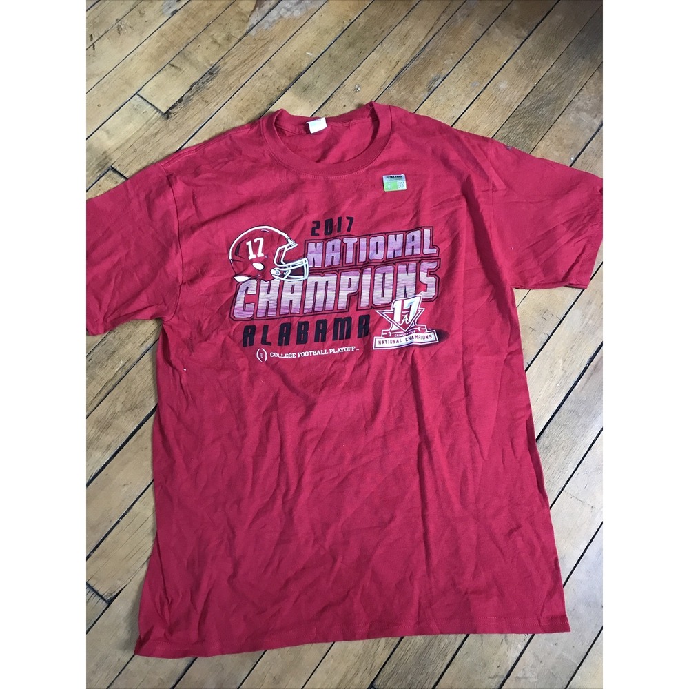 Alabama Crimson Tide 2017 Champions Football Tee Medium Hanes
